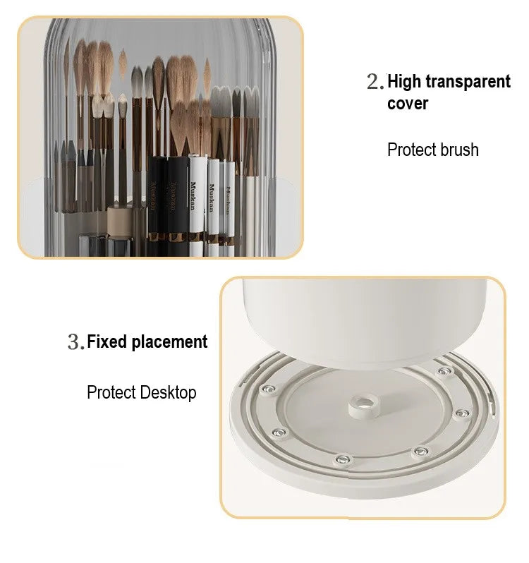 ✨ 360° Rotating Makeup Brush Holder ✨
