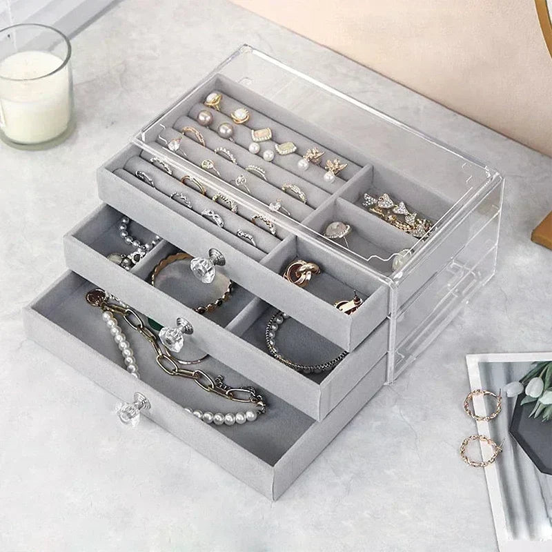 ✨ Acrylic Velvet Jewelry Organizer ✨